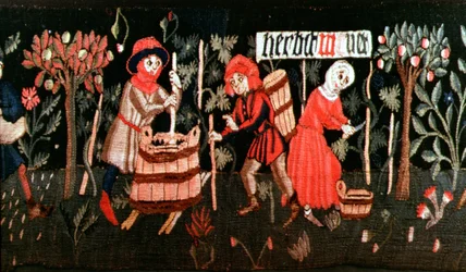 Die Arbeiten der Monate, aus dem Elsass, Mitte des 15. Jahrhunderts
